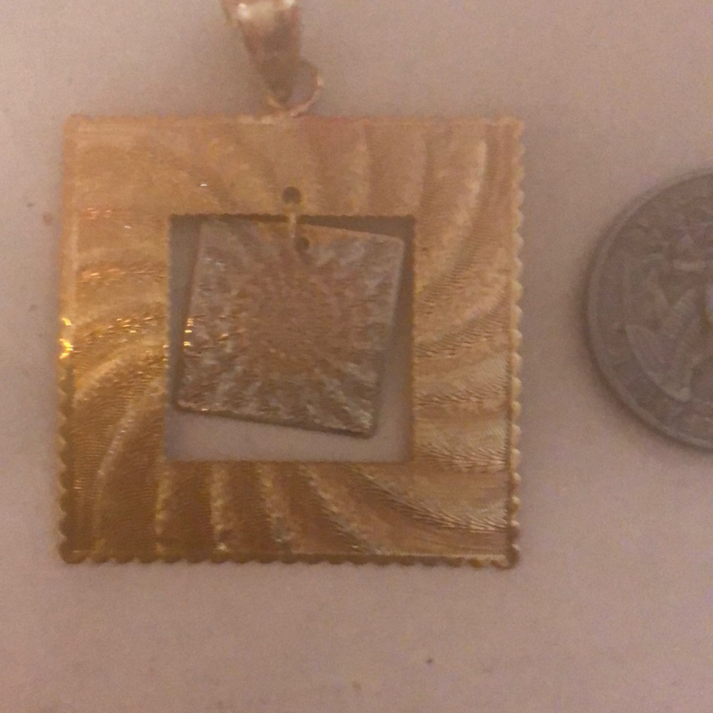 Unusual large 14k pendant
